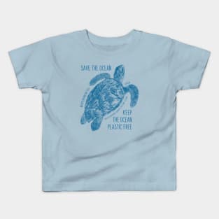 Save the Ocean - Sea Turtle Kids T-Shirt